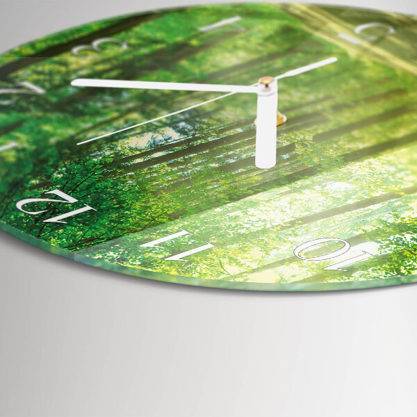 Round wall clock Forest Nature