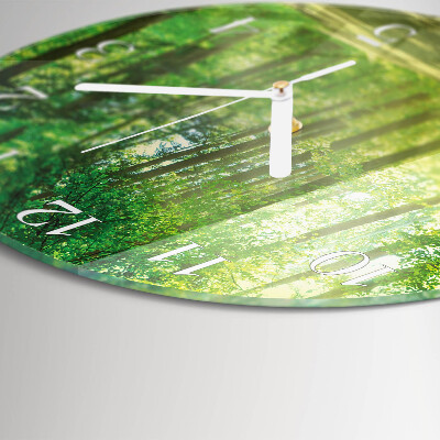 Round wall clock Forest Nature