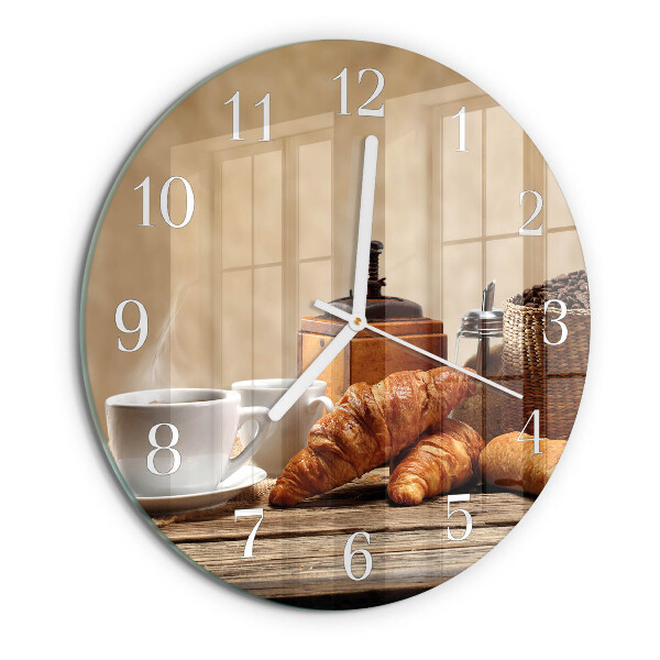 Round wall clock Croissants