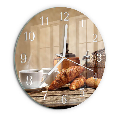 Round wall clock Croissants
