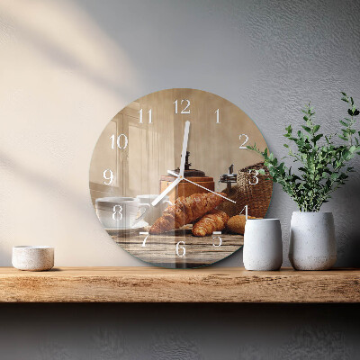 Round wall clock Croissants