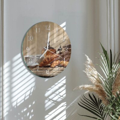 Round wall clock Croissants