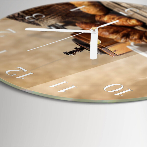 Round wall clock Croissants
