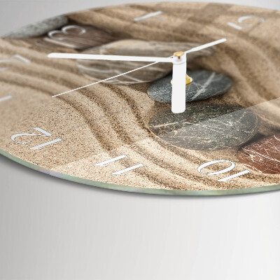 Round wall clock Stones Sand