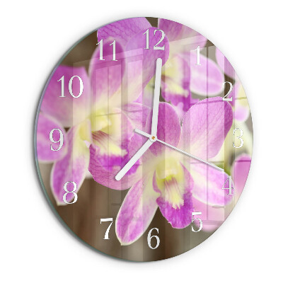 Round wall clock Flowers
