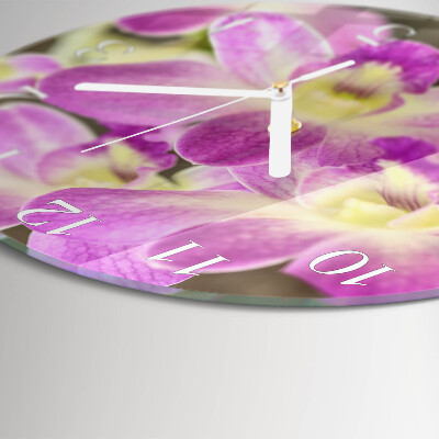 Round wall clock Flowers
