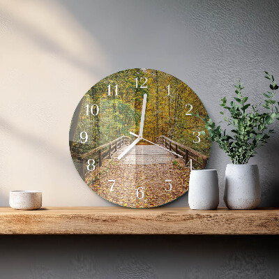 Round wall clock Forest Bridge
