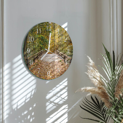 Round wall clock Forest Bridge