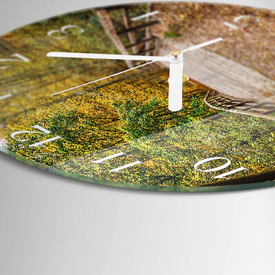 Round wall clock Forest Bridge