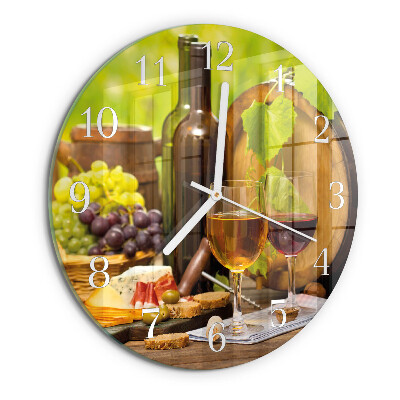Round wall clock Grapes for Wine