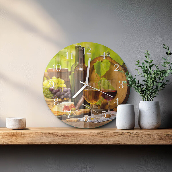 Round wall clock Grapes for Wine
