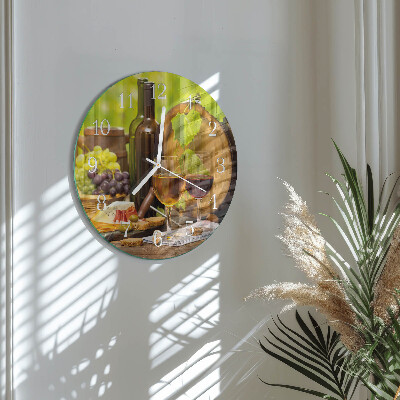 Round wall clock Grapes for Wine