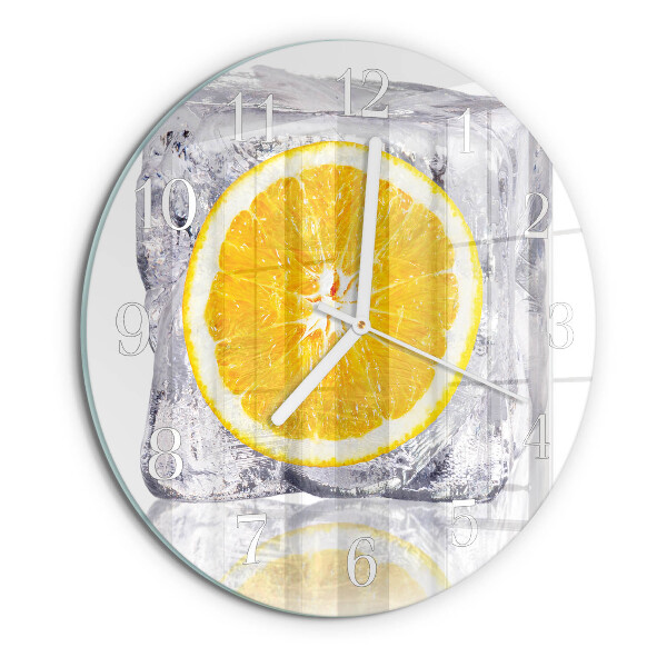 Round wall clock Orange Ice Cream