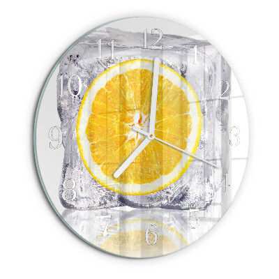 Round wall clock Orange Ice Cream