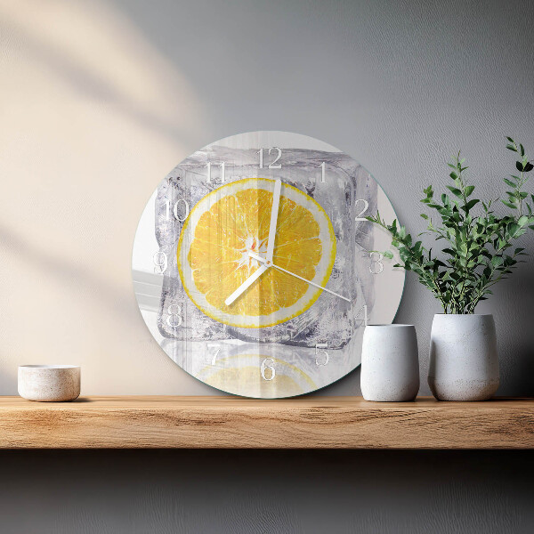 Round wall clock Orange Ice Cream