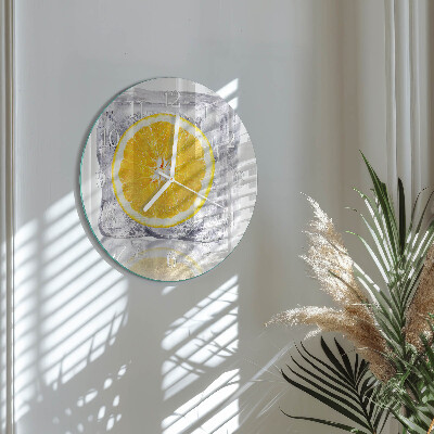 Round wall clock Orange Ice Cream