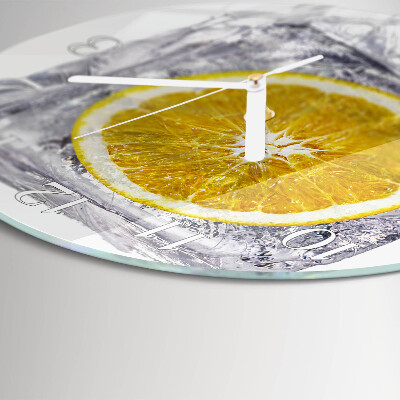 Round wall clock Orange Ice Cream