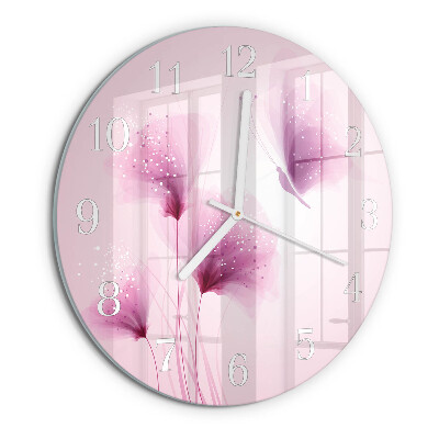 Round wall clock Flowers