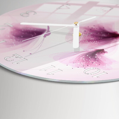 Round wall clock Flowers