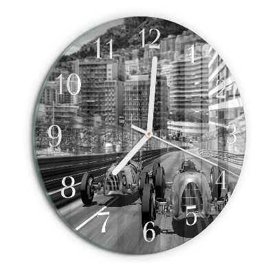 Round wall clock Race Car