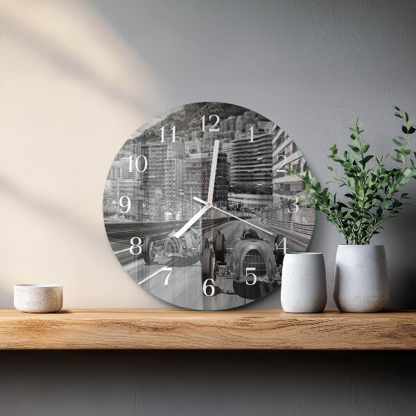 Round wall clock Race Car