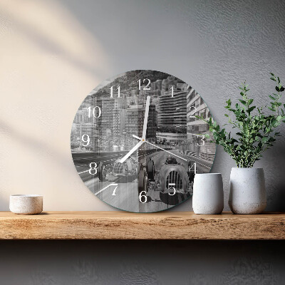 Round wall clock Race Car