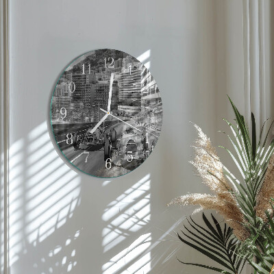 Round wall clock Race Car