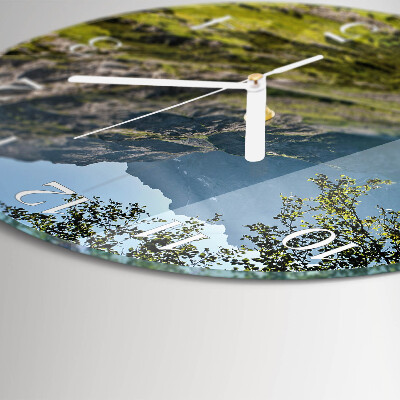 Round wall clock Mountains
