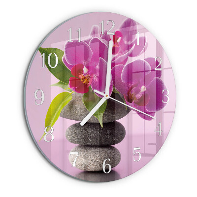Round wall clock Orchid