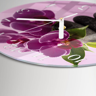 Round wall clock Orchid