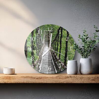 Round wall clock Suspension Bridge
