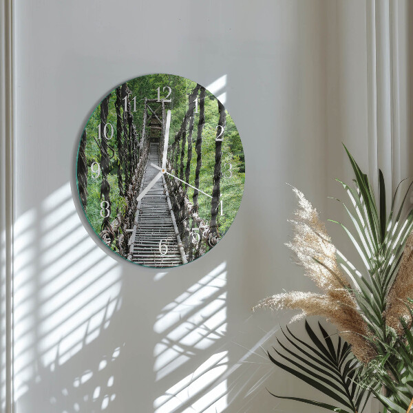 Round wall clock Suspension Bridge