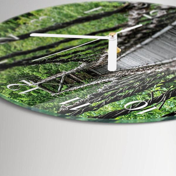 Round wall clock Suspension Bridge