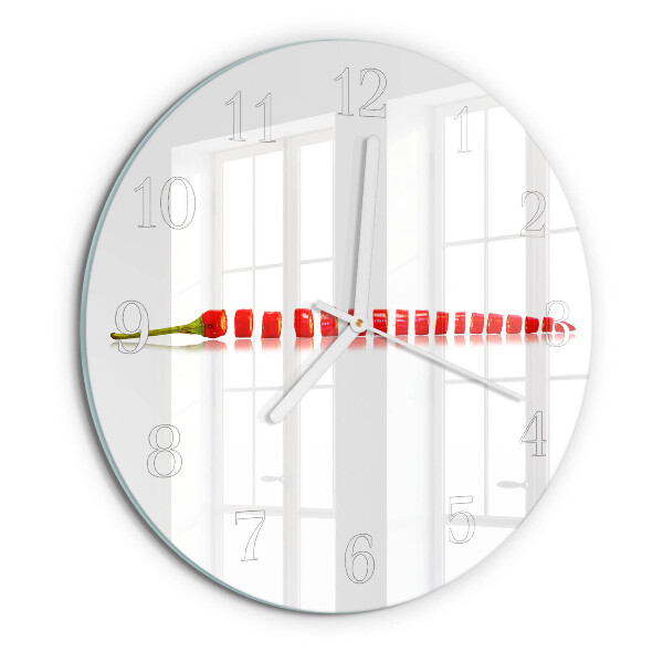 Round wall clock Chili pepper