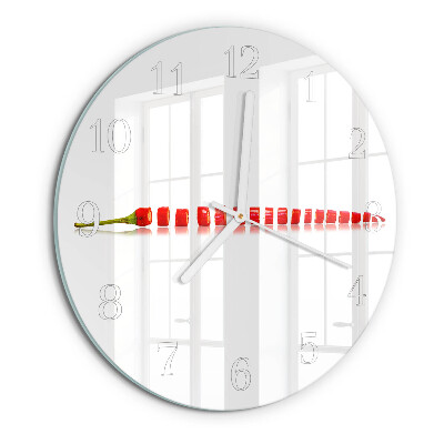 Round wall clock Chili pepper