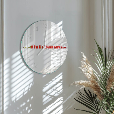 Round wall clock Chili pepper