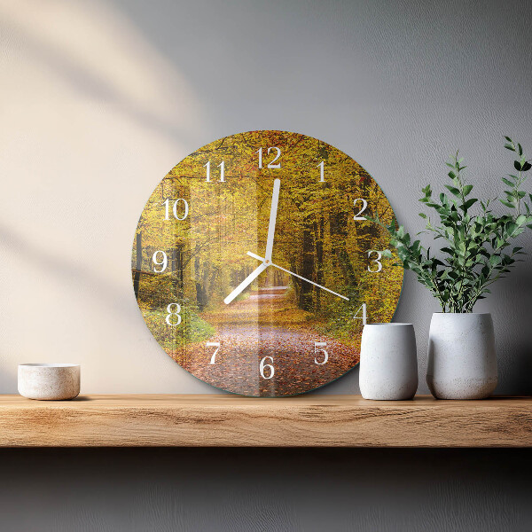 Round wall clock Forest Path