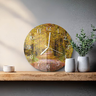 Round wall clock Forest Path
