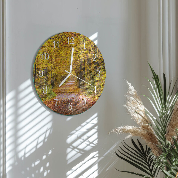 Round wall clock Forest Path