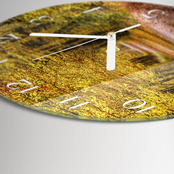 Round wall clock Forest Path