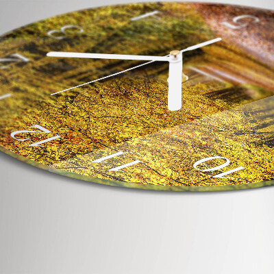 Round wall clock Forest Path