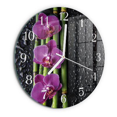 Round wall clock Orchid