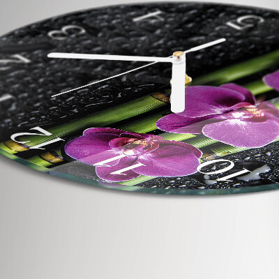 Round wall clock Orchid