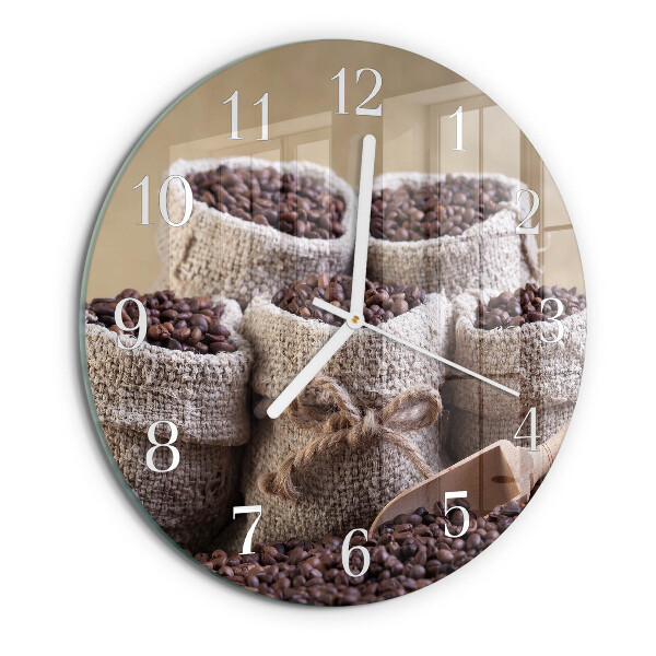 Round wall clock Coffee Beans