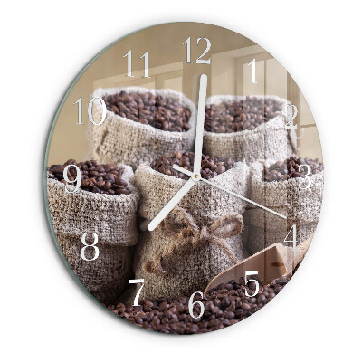 Round wall clock Coffee Beans