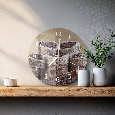 Round wall clock Coffee Beans