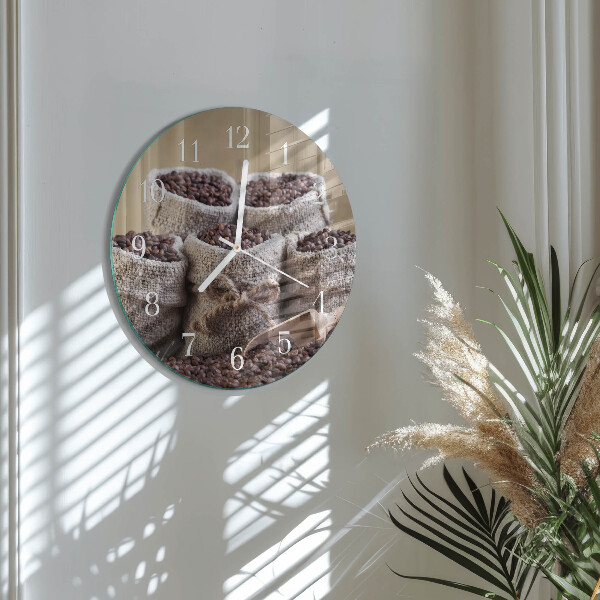 Round wall clock Coffee Beans