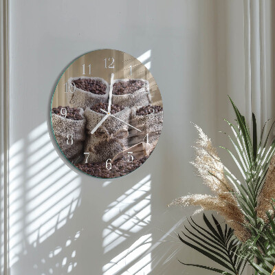 Round wall clock Coffee Beans