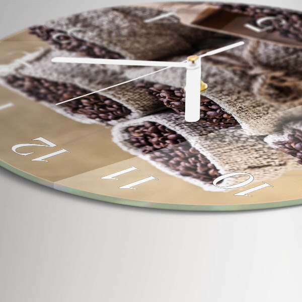 Round wall clock Coffee Beans