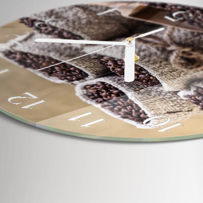 Round wall clock Coffee Beans